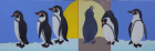 Pinguine 
2026
50 x 150 cm
Öl auf Leinwand